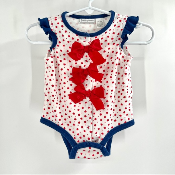 First Impressions Other - (3x$15) FIRST IMPRESSIONS Red White & Blue Baby Onesie